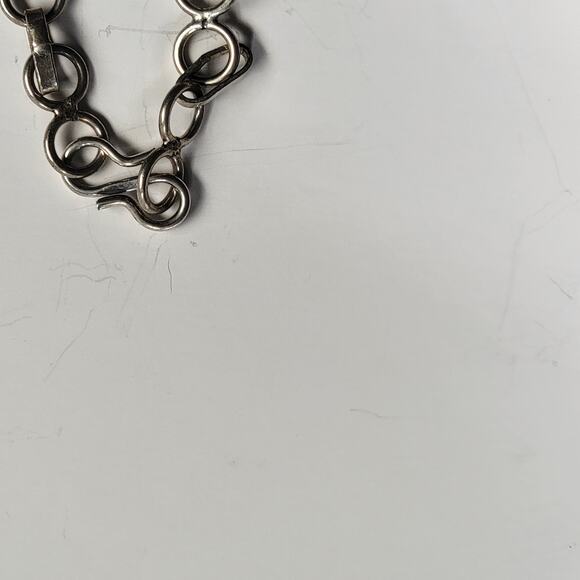 Sterling Silver Gemstone Necklace With Blue Topaz, Carnelian, Amber, And Pearls - Picture 9 of 10